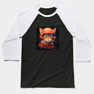 Cat from the Future Baseball T-Shirt